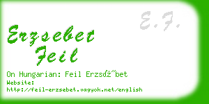 erzsebet feil business card